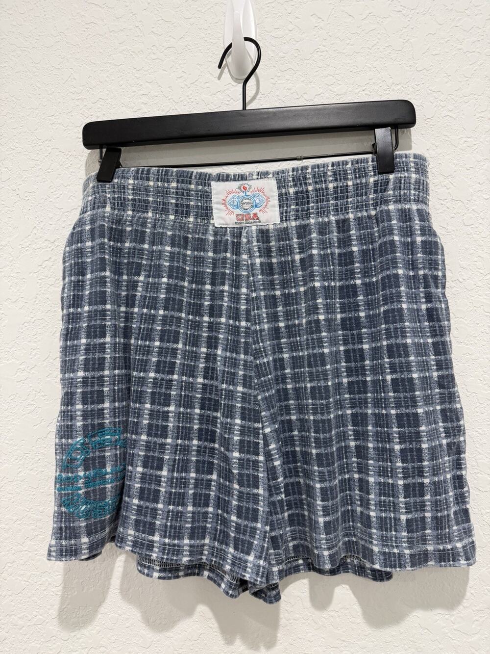 Vintage National Physique Committee USA Body Building Plaid Shorts Men’s Large